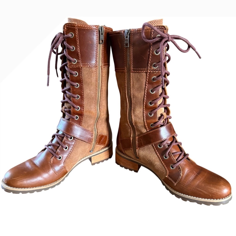 Timberland Earthkeepers Women's Tall Lace-Up Leather Suede Boots Brown 8.5 - Picture 6 of 9